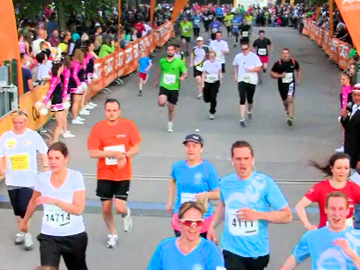 Auf der Zielgeraden - unsere Leipziger Kollegen beim Commerzbank-Firmenlauf