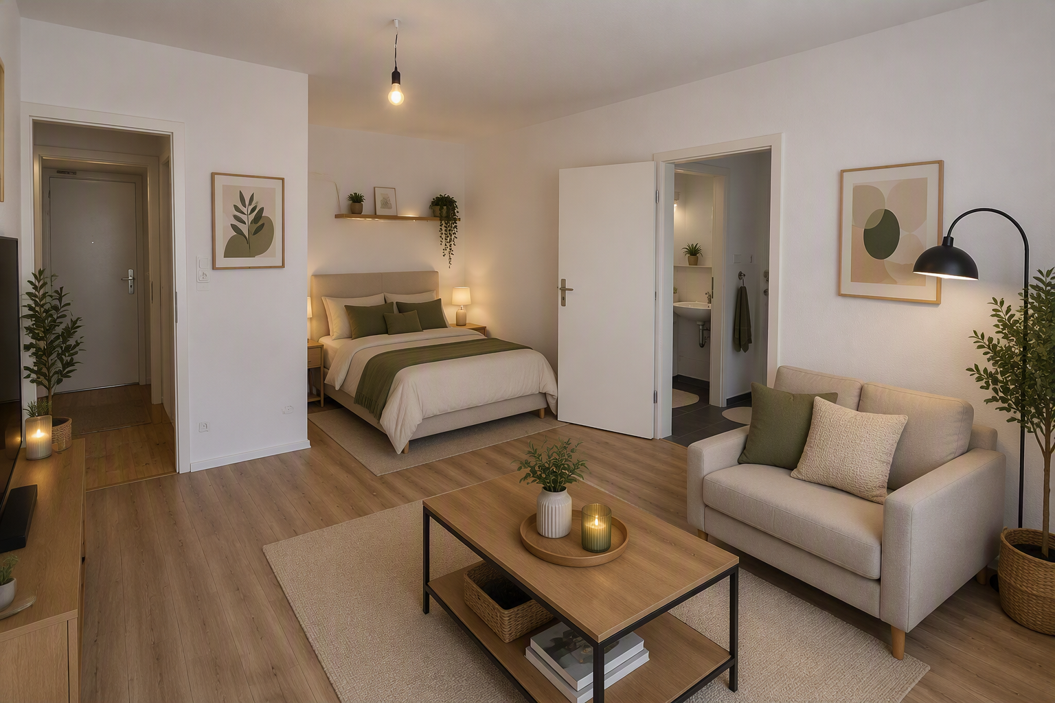 Zentrumsnahes Wohnen mit Balkon - gepflegte 1-Zimmerwohnung ab sofort! - Photo 1