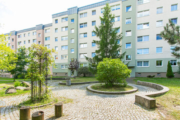 Grünanlagen vor den Wohnungen in Dresden Gorbitz