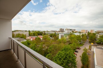 Wohnung in Halle: Blick vom Balkon